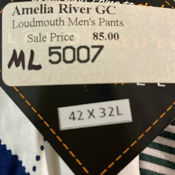 Loudmouth Men’s Pants - Blue and Gold - Picture 9 of 10